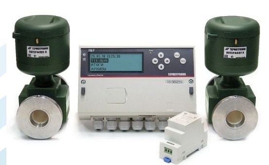 Расходомер электромагнитный с классом точности В и двумя расходомерами ТЕРМОТРОНИК ПИТЕРФЛОУ К20-6-В (2 расходомера) Счетчики воды и тепла